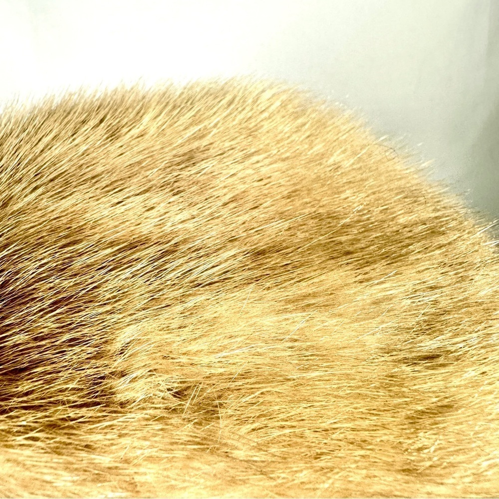 Carme Mir La Bisbal Pillbox Hat Mink Fur Blonde OS - Picture 10 of 13